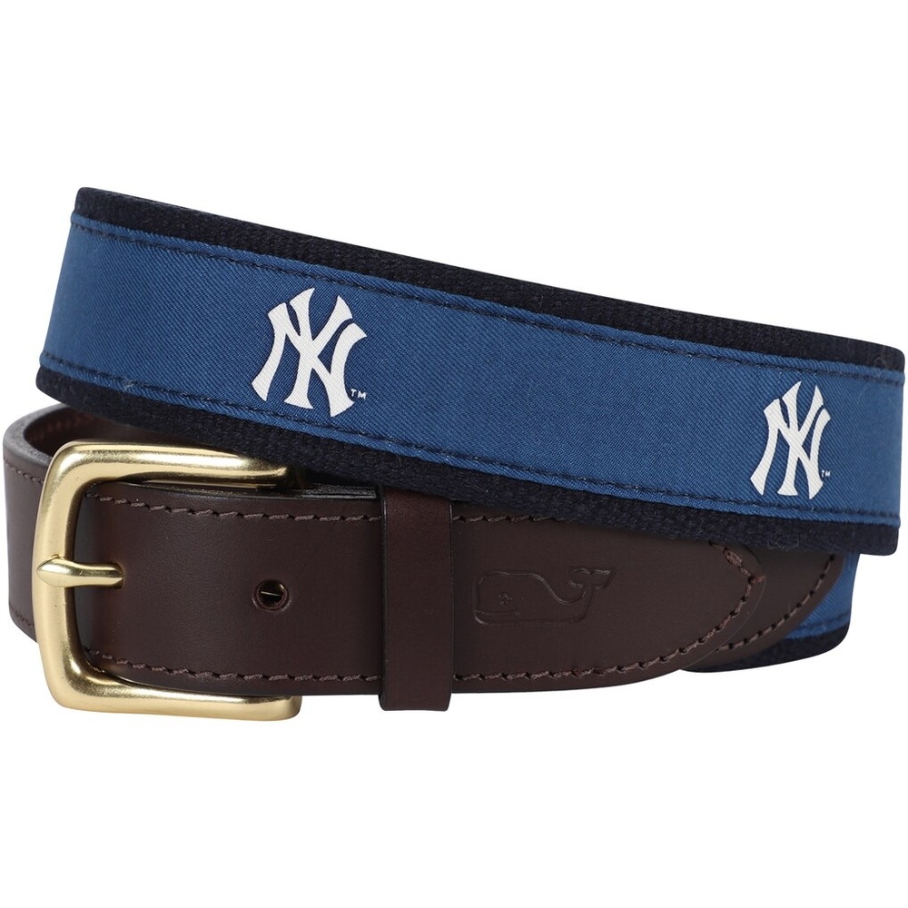 Men's New York Yankees Vineyard Vines Navy MLB Canvas Belt